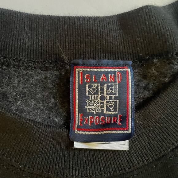 Vtg Island Exposure Cute Bear Snowman Xmas Holiday Winter Cottagecore Sweatshirt - Picture 4 of 6